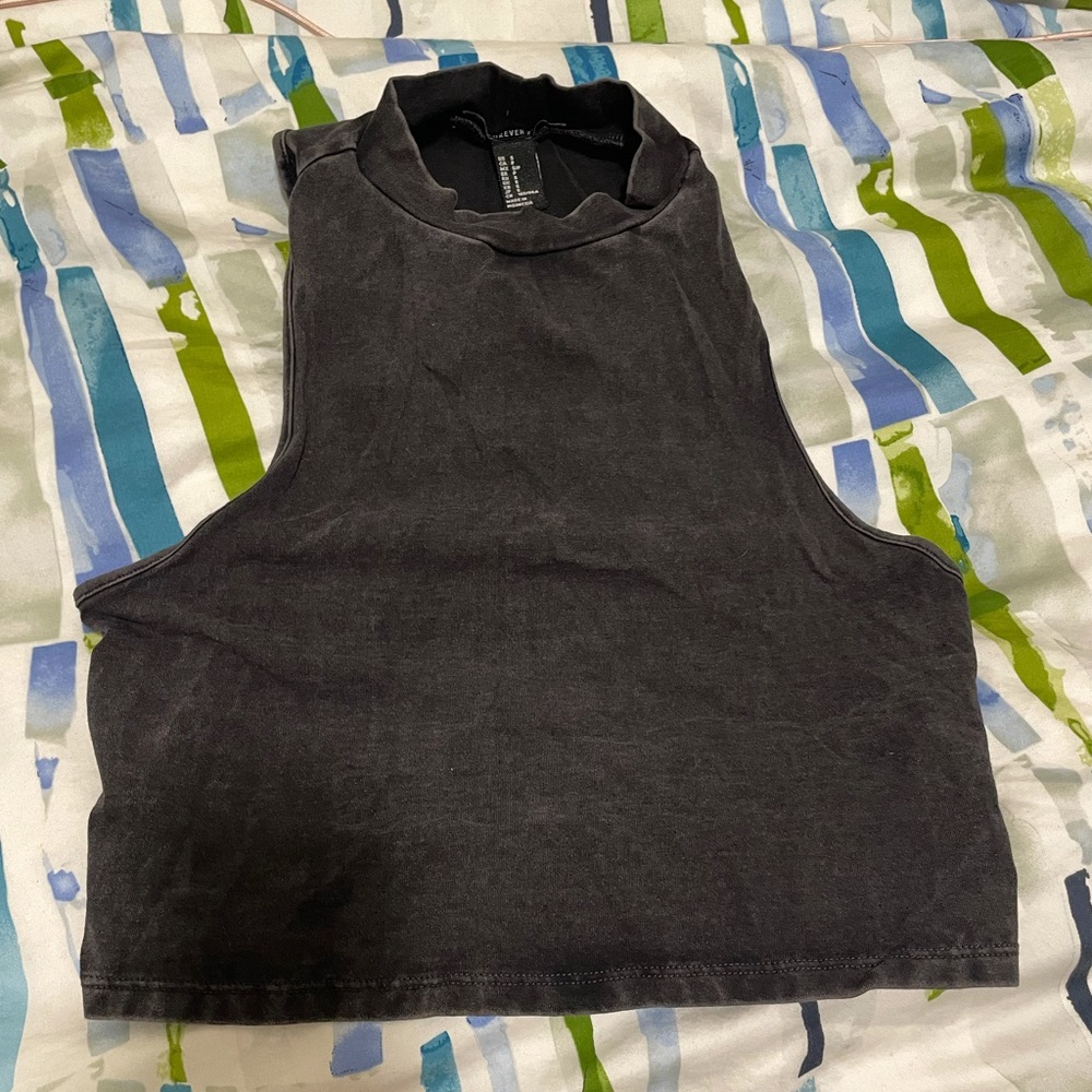Black high neck tank